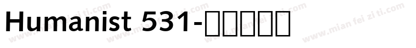 Humanist 531字体转换
